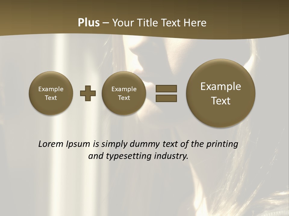 Young Woman Looking Out Of Window PowerPoint Template