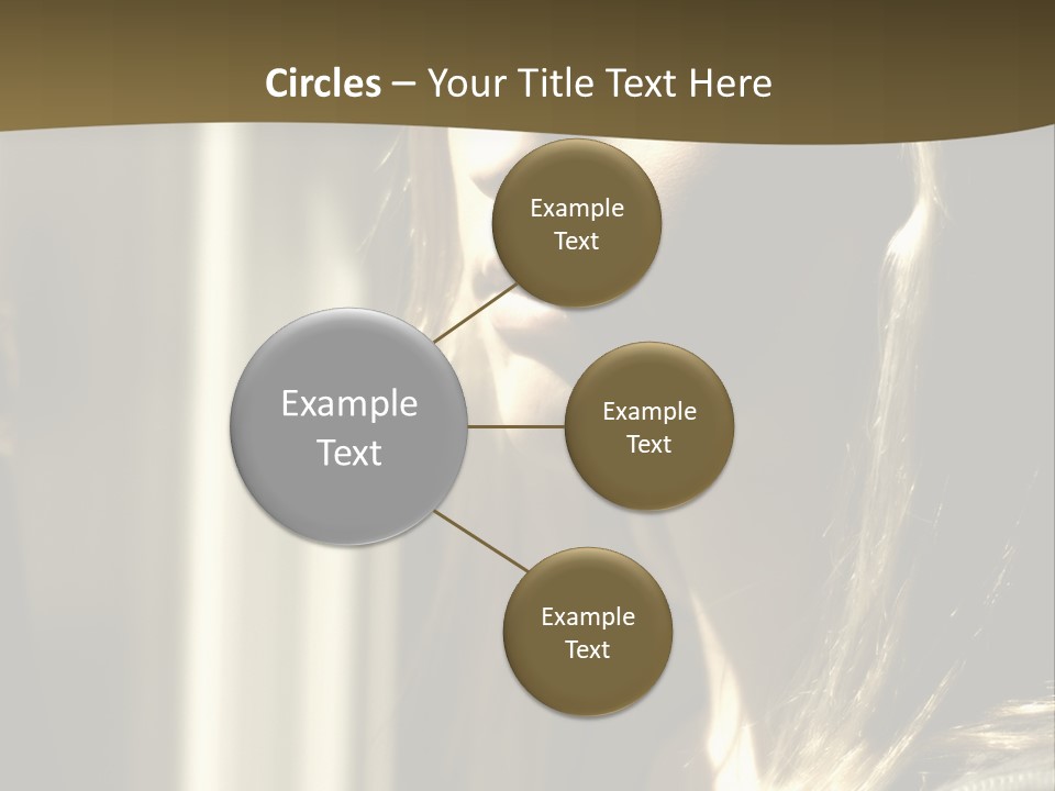 Young Woman Looking Out Of Window PowerPoint Template