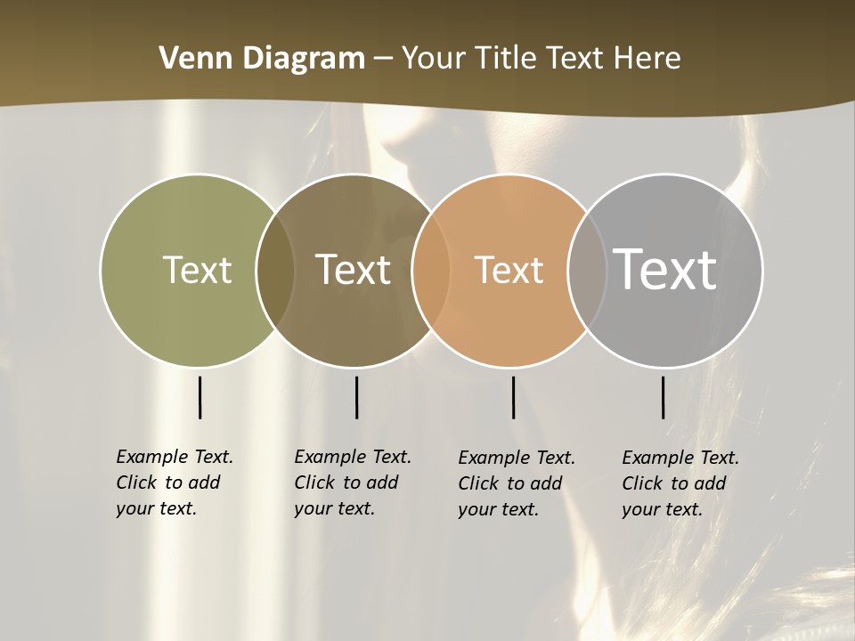 Young Woman Looking Out Of Window PowerPoint Template