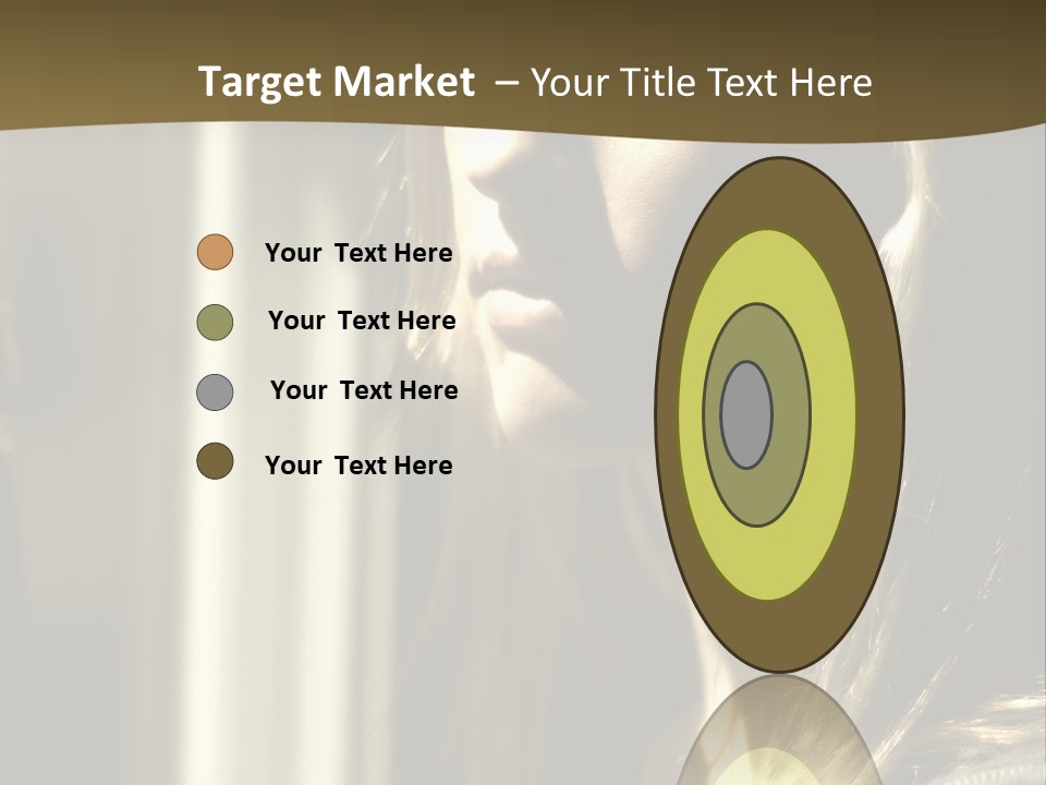 Young Woman Looking Out Of Window PowerPoint Template