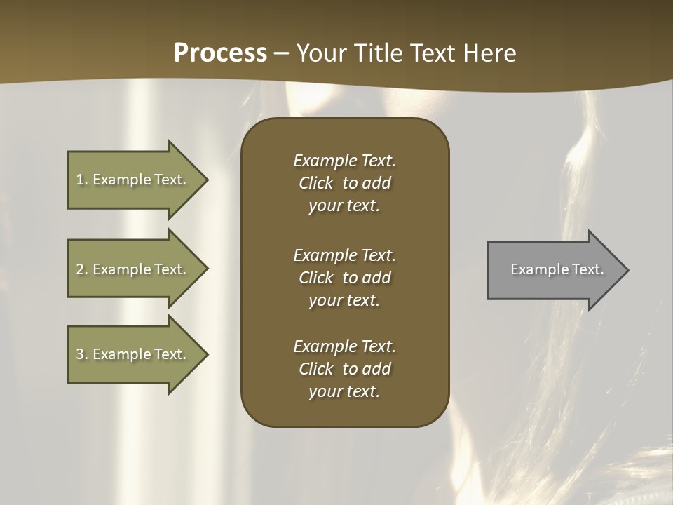Young Woman Looking Out Of Window PowerPoint Template