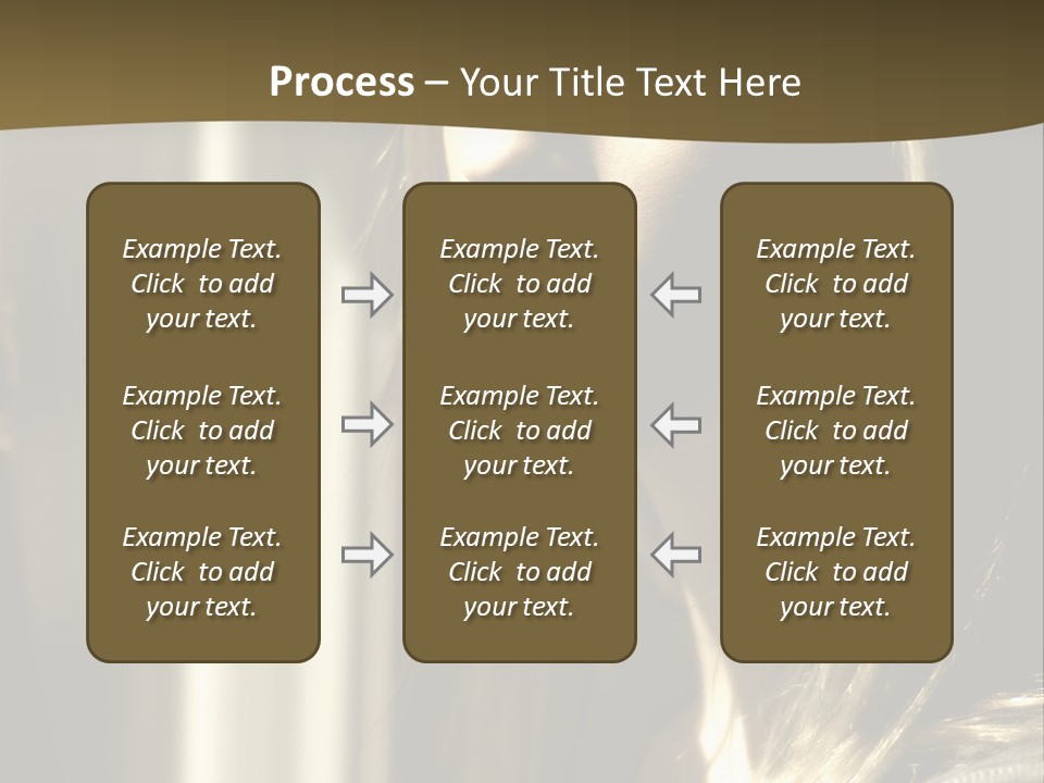 Young Woman Looking Out Of Window PowerPoint Template