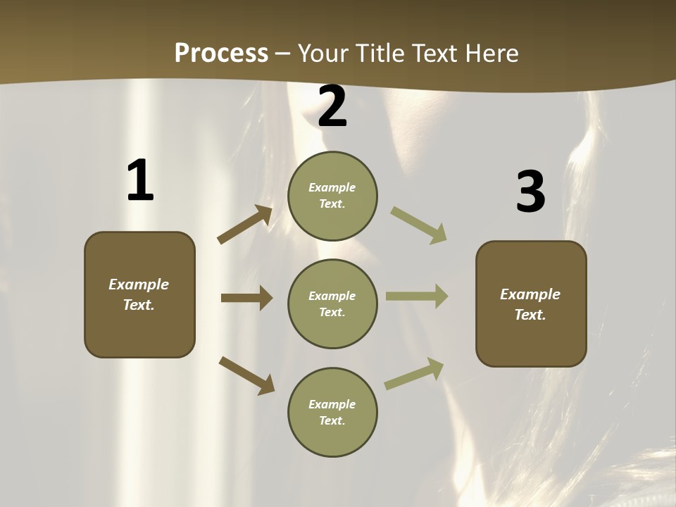 Young Woman Looking Out Of Window PowerPoint Template