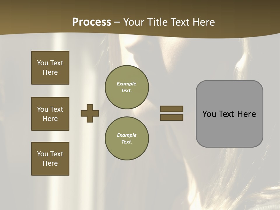 Young Woman Looking Out Of Window PowerPoint Template