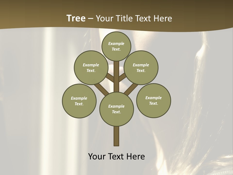 Young Woman Looking Out Of Window PowerPoint Template