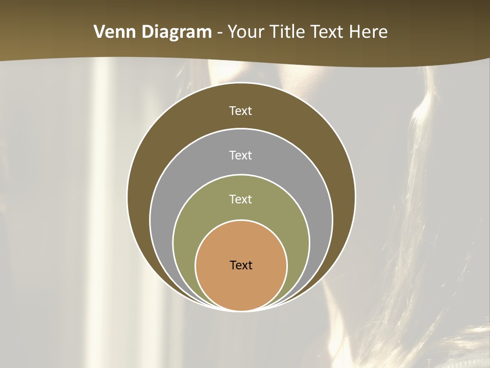 Young Woman Looking Out Of Window PowerPoint Template