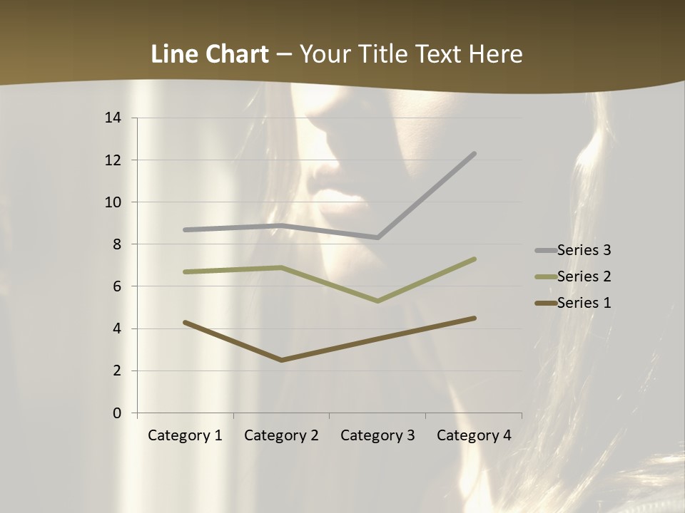 Young Woman Looking Out Of Window PowerPoint Template