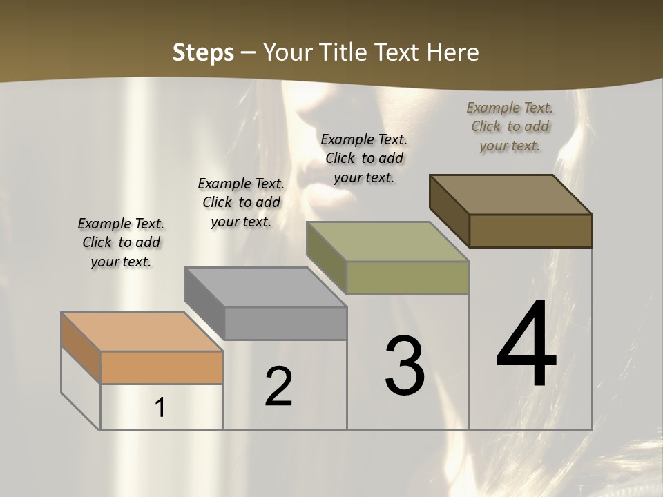 Young Woman Looking Out Of Window PowerPoint Template