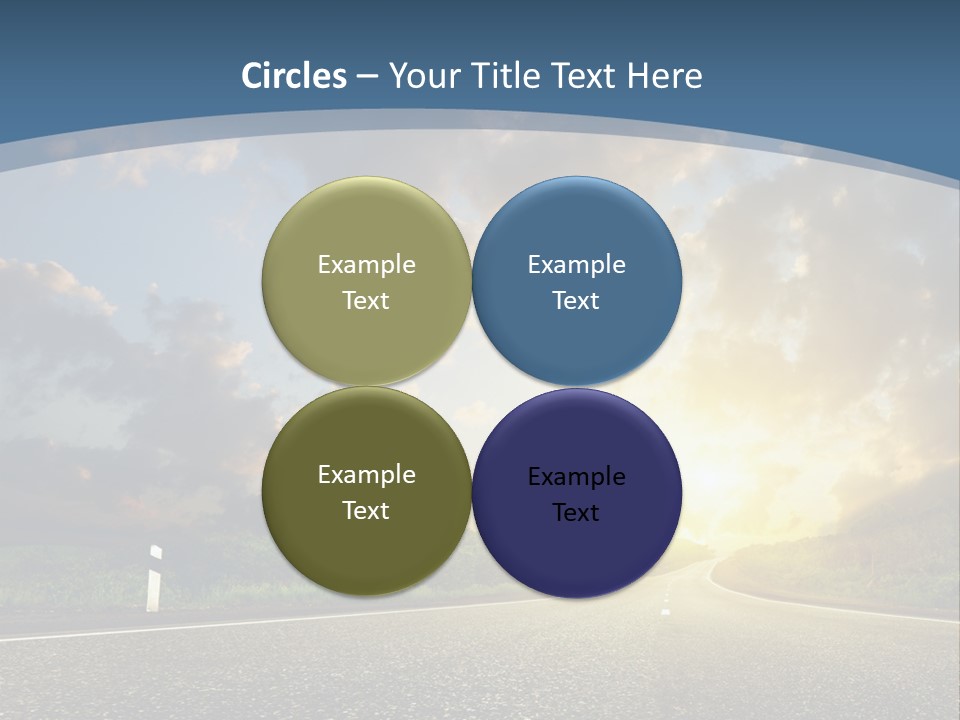 Sunset And Road PowerPoint Template