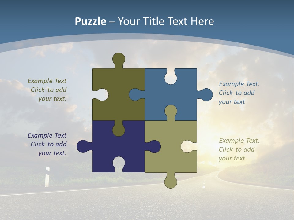 Sunset And Road PowerPoint Template