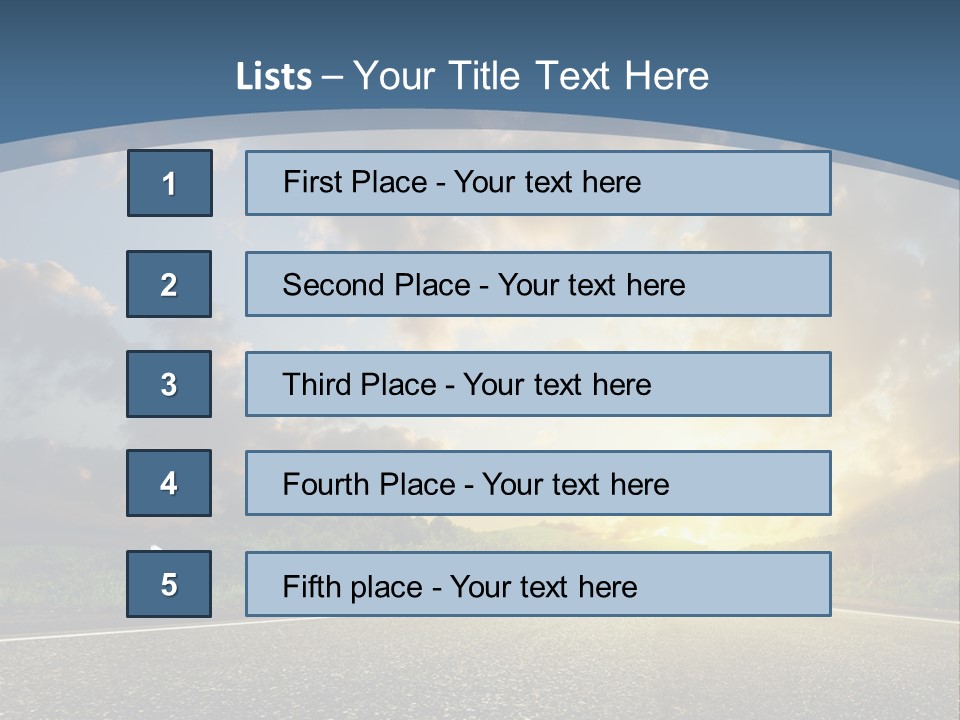 Sunset And Road PowerPoint Template