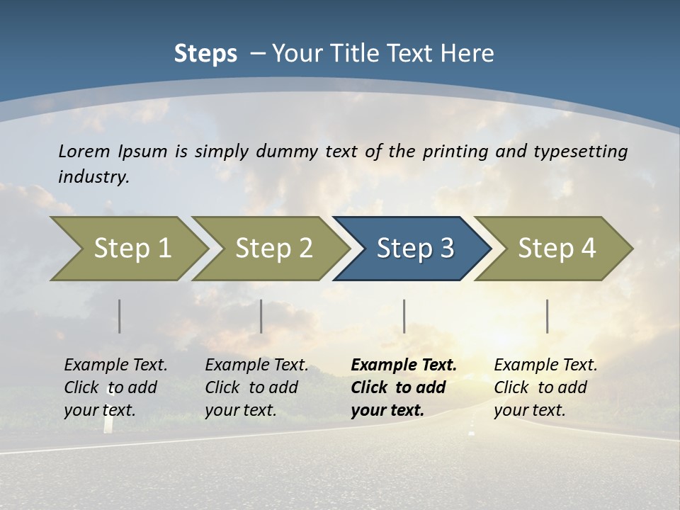 Sunset And Road PowerPoint Template