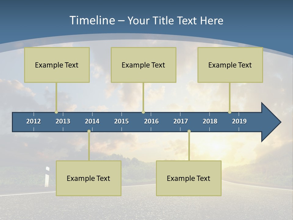Sunset And Road PowerPoint Template