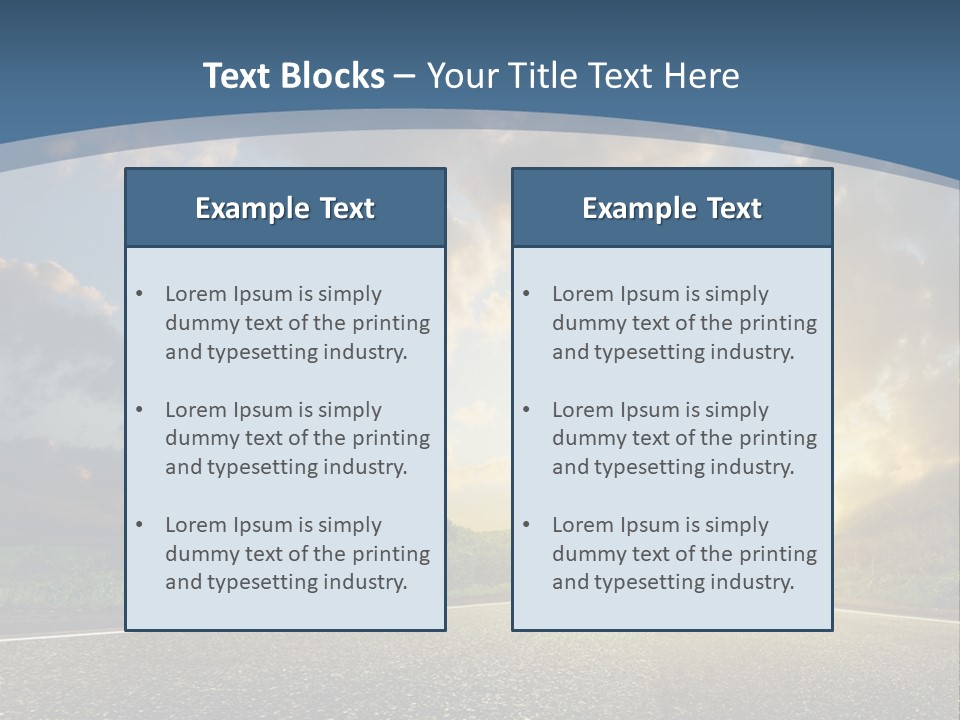Sunset And Road PowerPoint Template