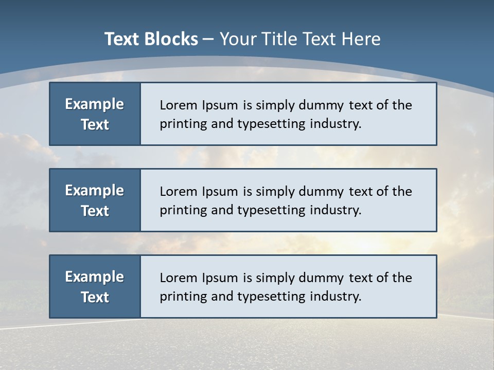 Sunset And Road PowerPoint Template
