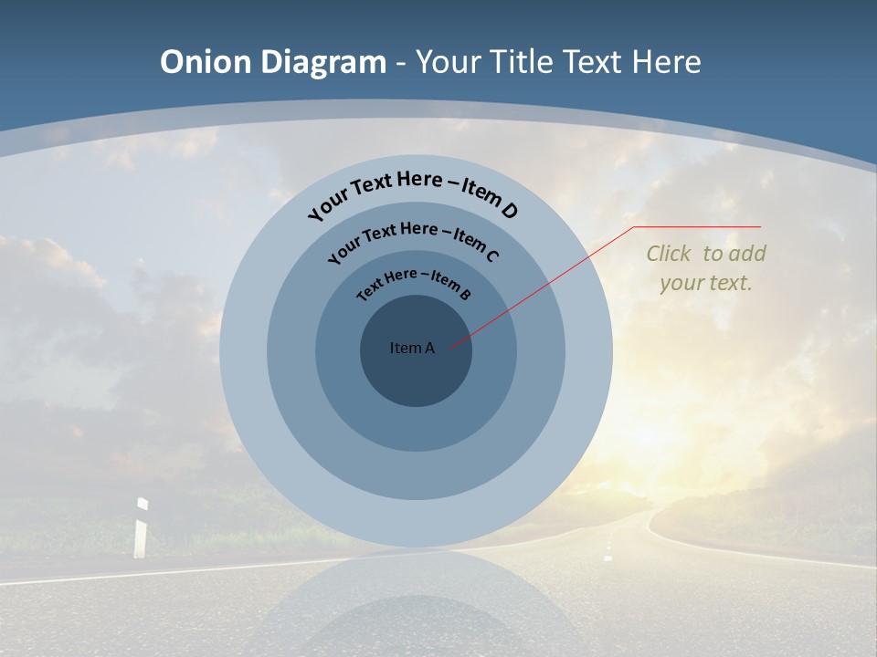 Sunset And Road PowerPoint Template