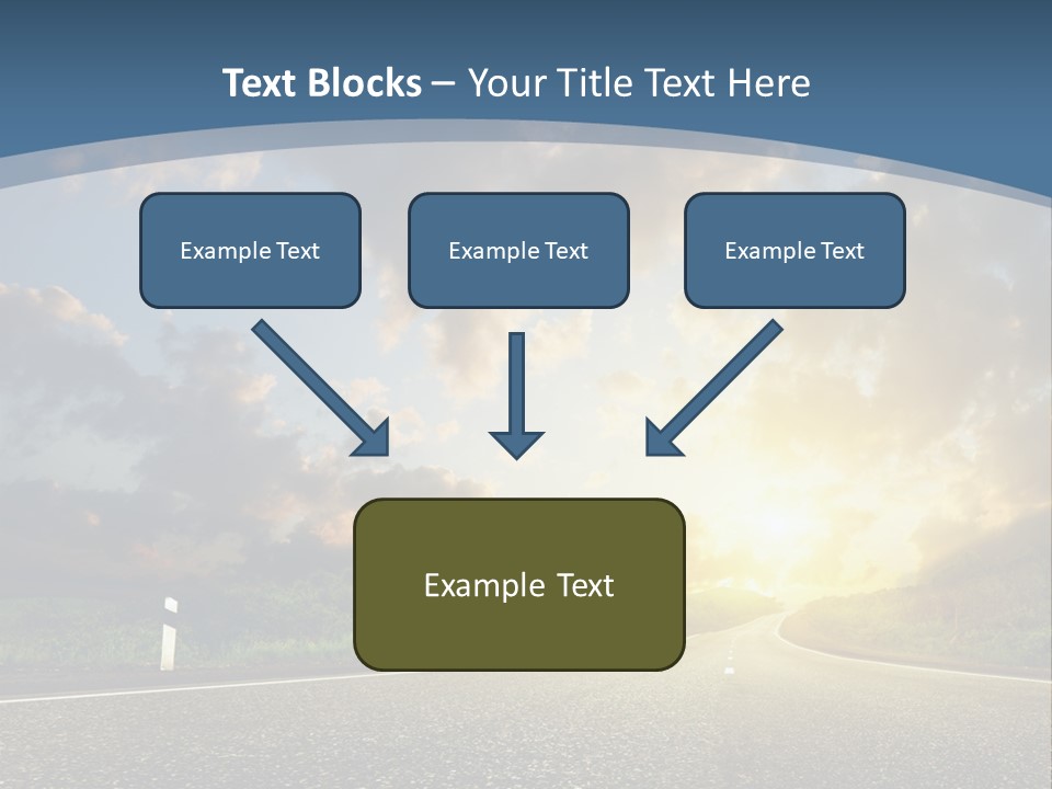 Sunset And Road PowerPoint Template