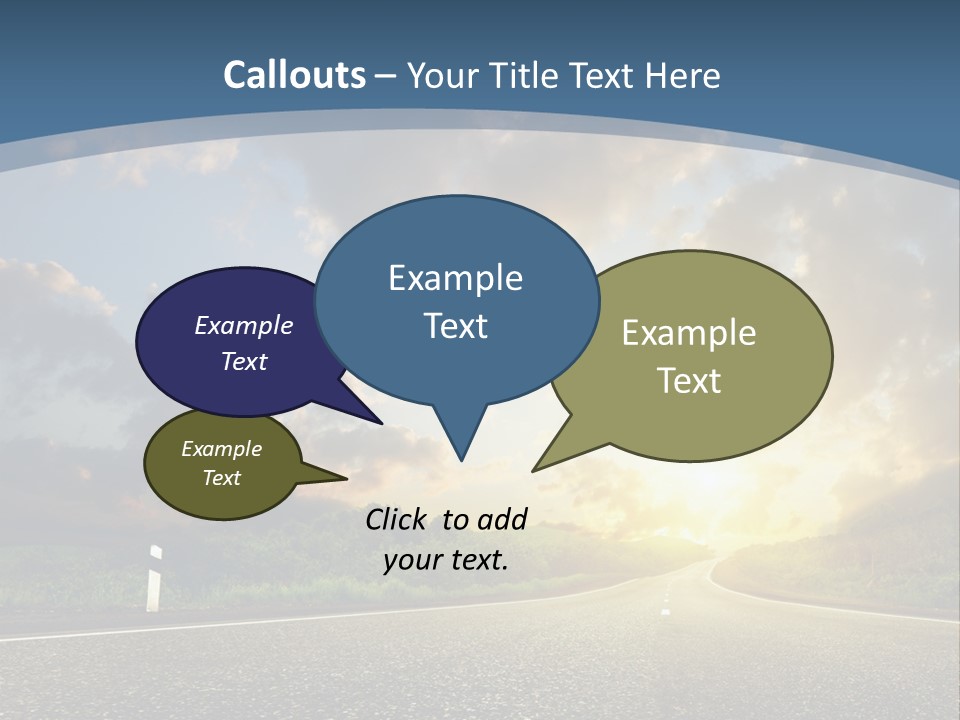 Sunset And Road PowerPoint Template