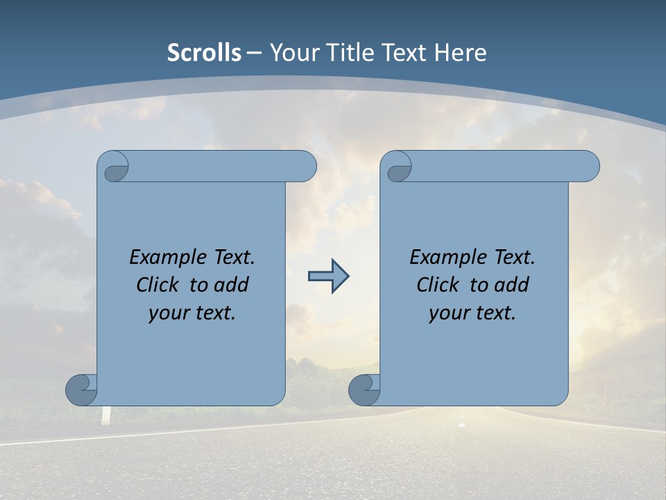 Sunset And Road PowerPoint Template