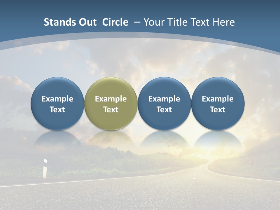 Sunset And Road PowerPoint Template