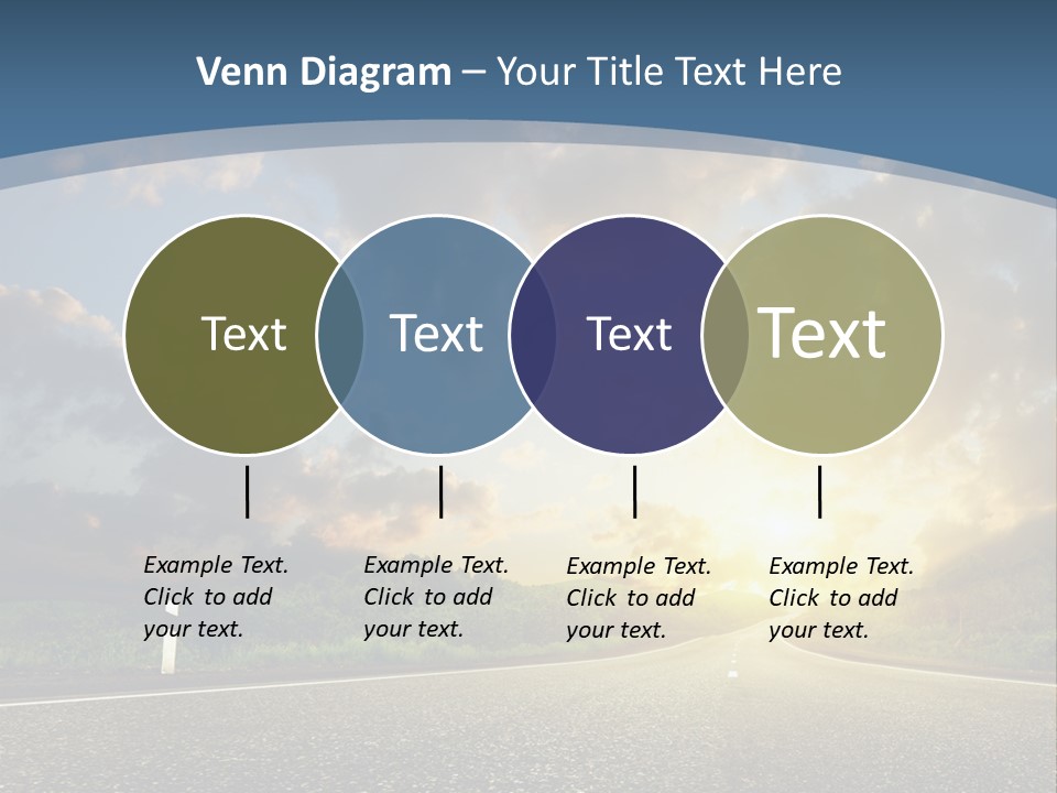 Sunset And Road PowerPoint Template