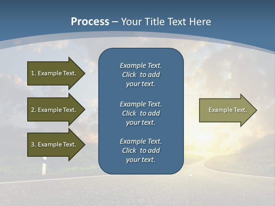 Sunset And Road PowerPoint Template