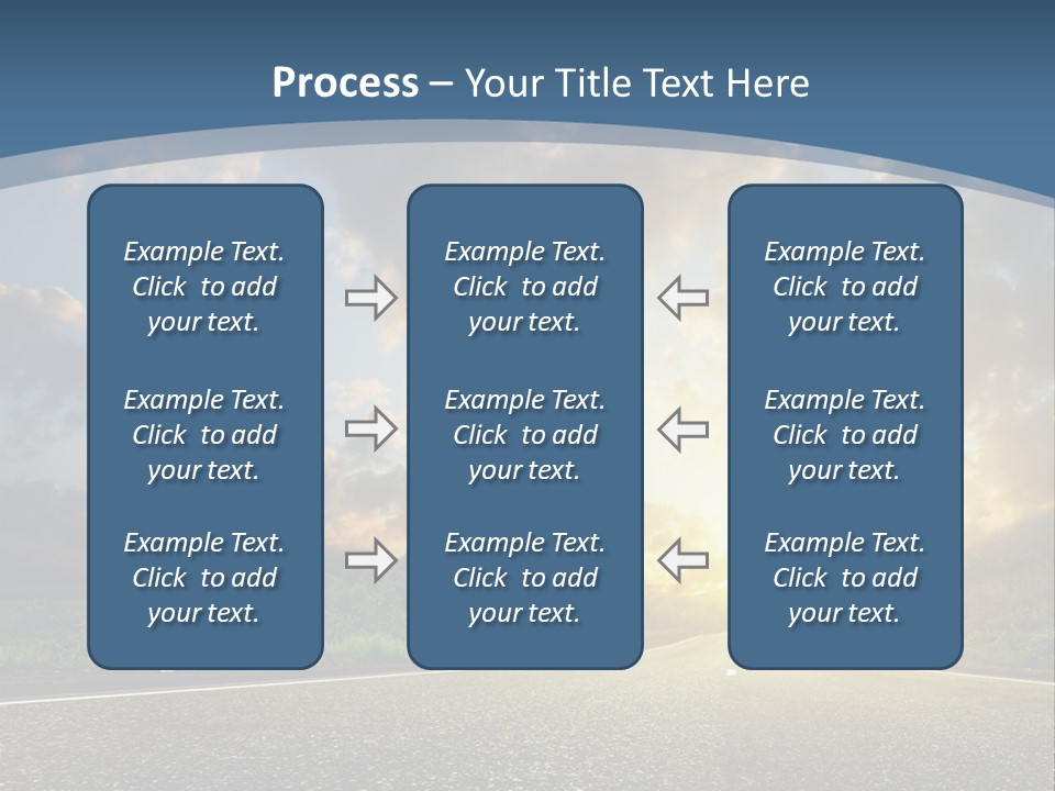 Sunset And Road PowerPoint Template