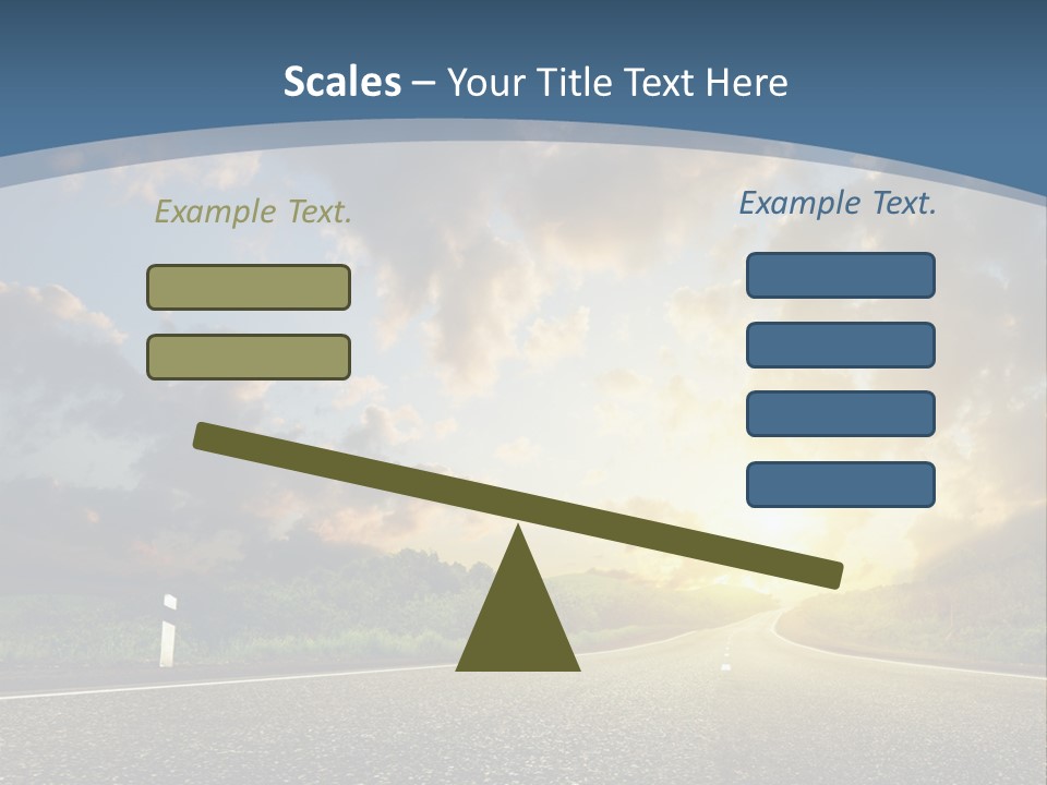 Sunset And Road PowerPoint Template
