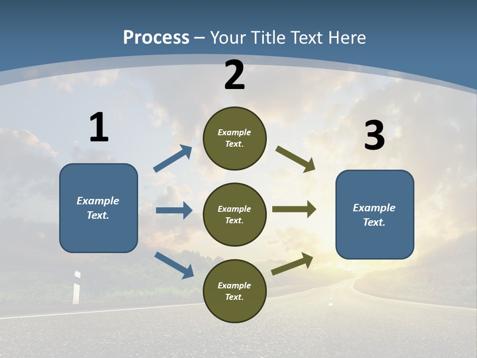 Sunset And Road PowerPoint Template