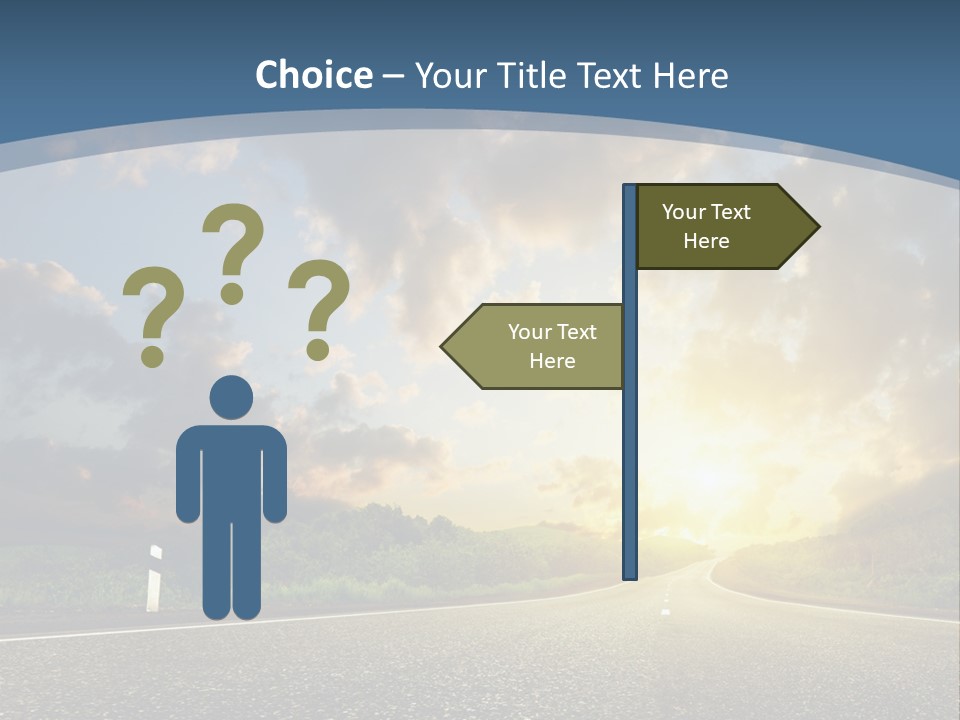 Sunset And Road PowerPoint Template