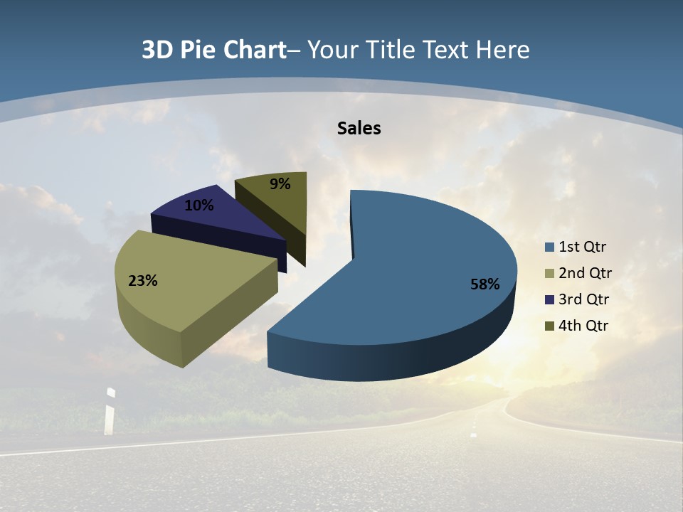 Sunset And Road PowerPoint Template