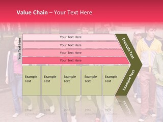 Group Of People In City. Outdoor. PowerPoint Template