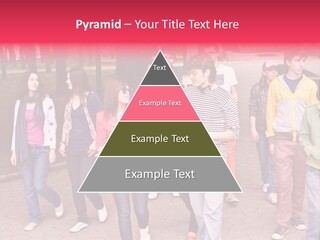Group Of People In City. Outdoor. PowerPoint Template