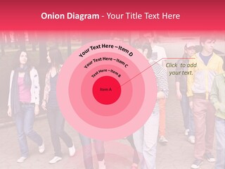 Group Of People In City. Outdoor. PowerPoint Template
