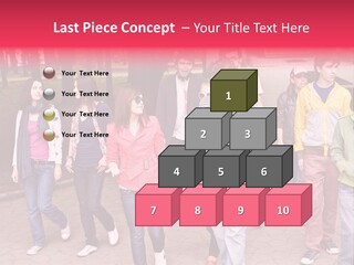 Group Of People In City. Outdoor. PowerPoint Template