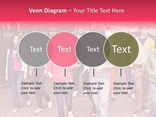 Group Of People In City. Outdoor. PowerPoint Template