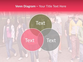 Group Of People In City. Outdoor. PowerPoint Template
