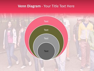 Group Of People In City. Outdoor. PowerPoint Template
