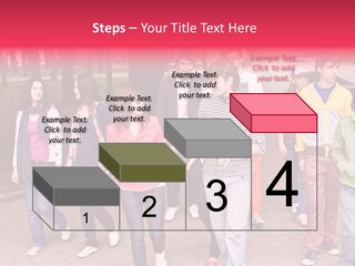Group Of People In City. Outdoor. PowerPoint Template