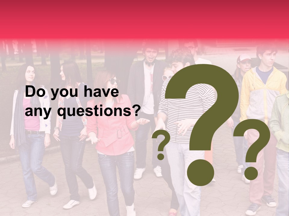 Group Of People In City. Outdoor. PowerPoint Template