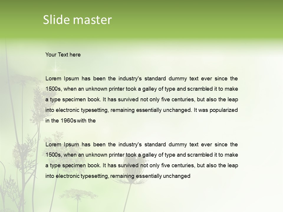 Tea Leaves And Teapot On White Background PowerPoint Template