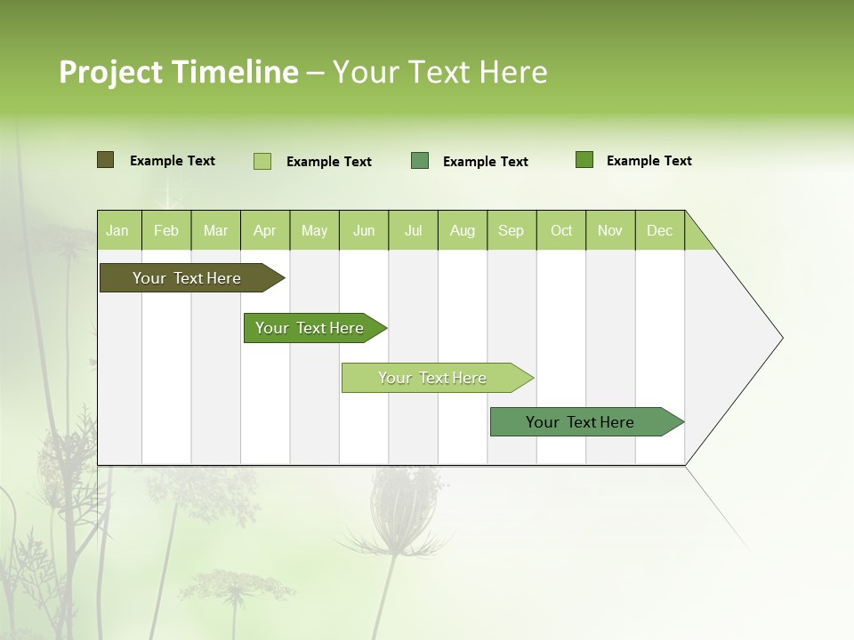 Tea Leaves And Teapot On White Background PowerPoint Template