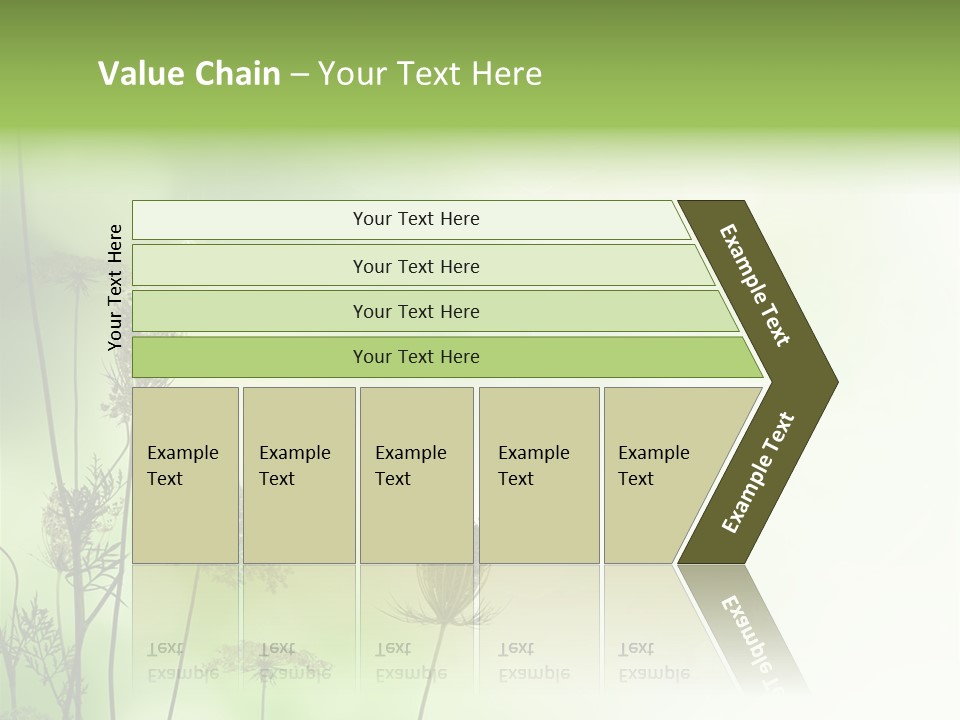 Tea Leaves And Teapot On White Background PowerPoint Template