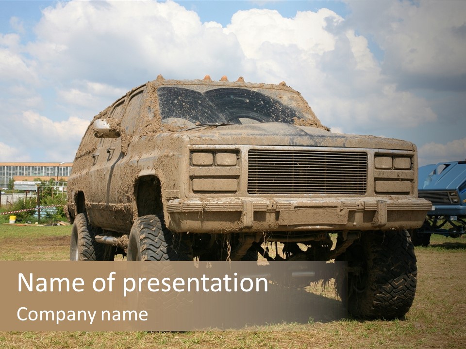 Off-Roading Monster Truck On Show Autoexotic PowerPoint Template
