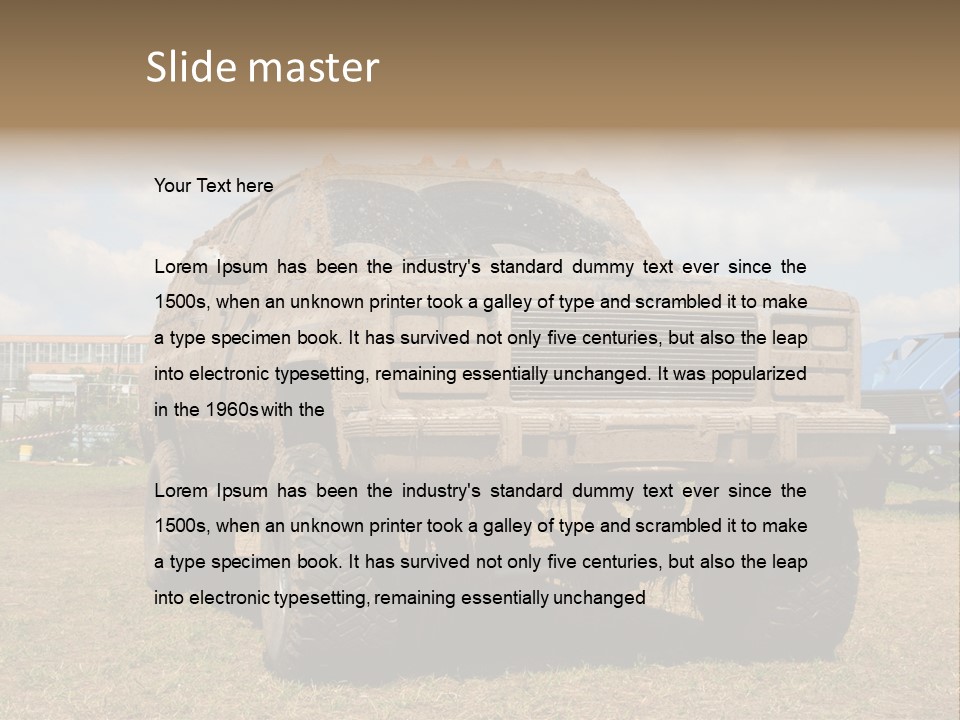 Off-Roading Monster Truck On Show Autoexotic PowerPoint Template