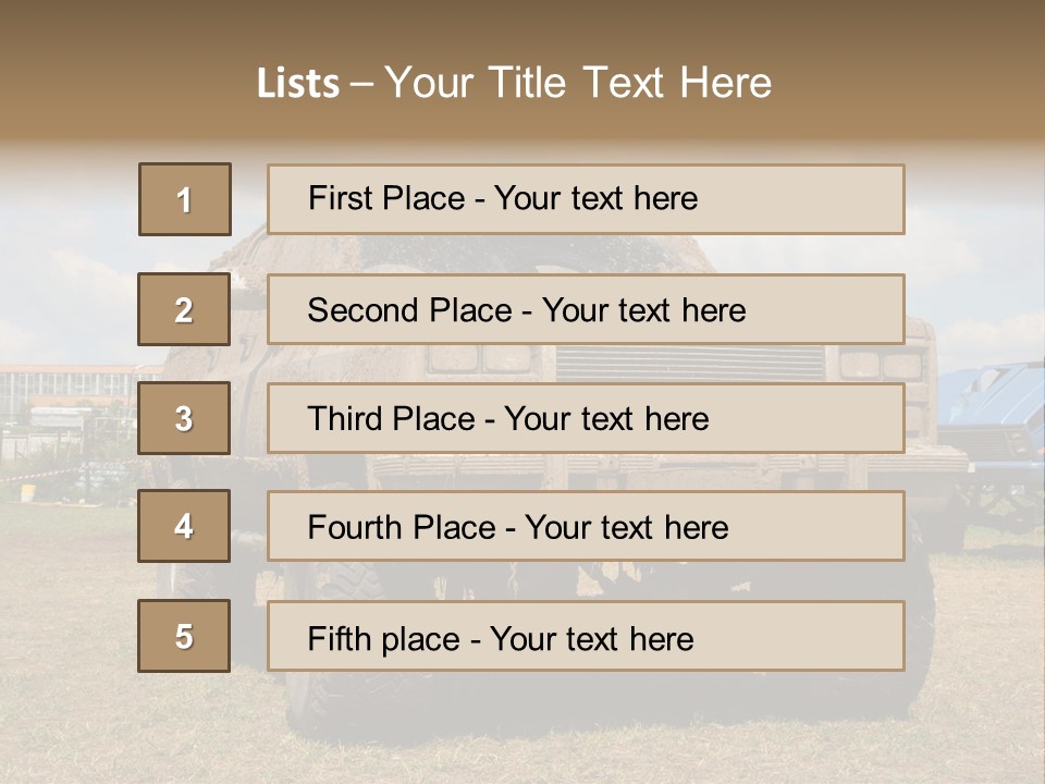 Off-Roading Monster Truck On Show Autoexotic PowerPoint Template
