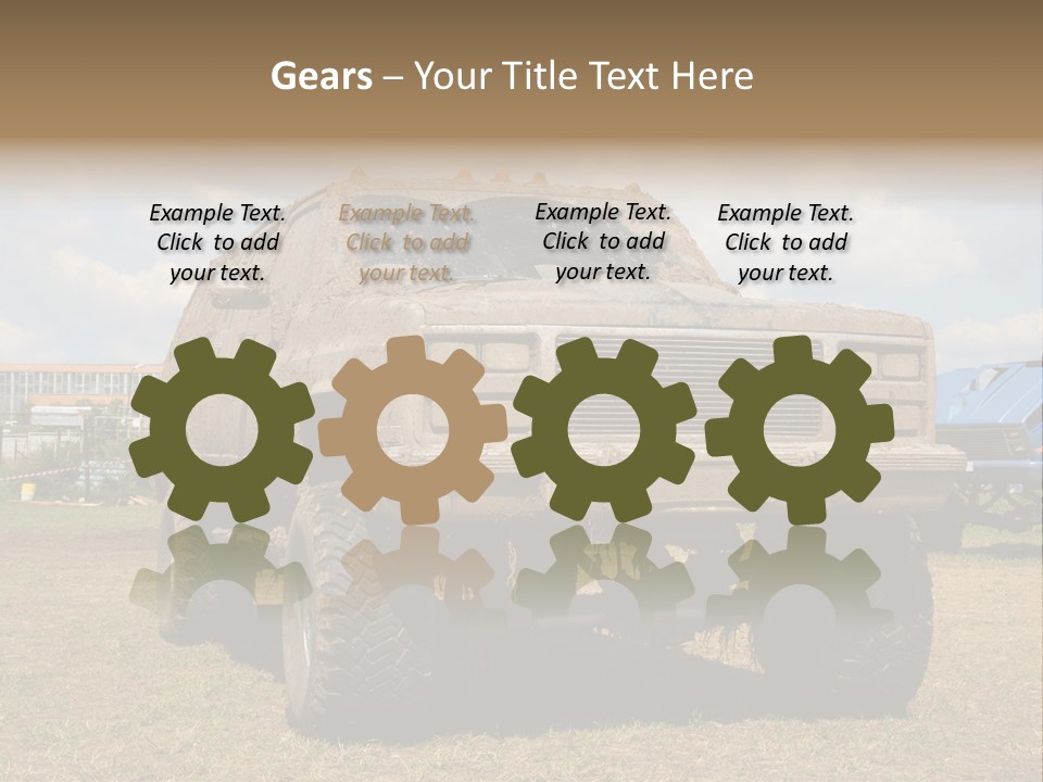 Off-Roading Monster Truck On Show Autoexotic PowerPoint Template