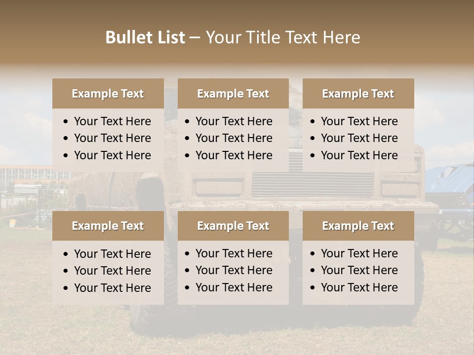 Off-Roading Monster Truck On Show Autoexotic PowerPoint Template