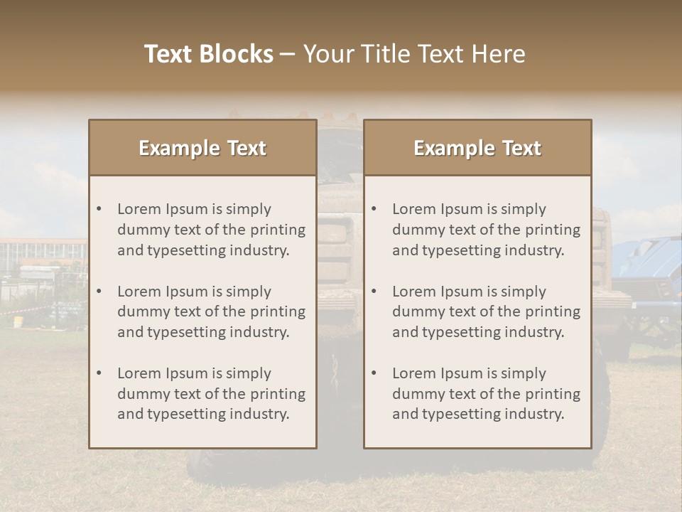 Off-Roading Monster Truck On Show Autoexotic PowerPoint Template