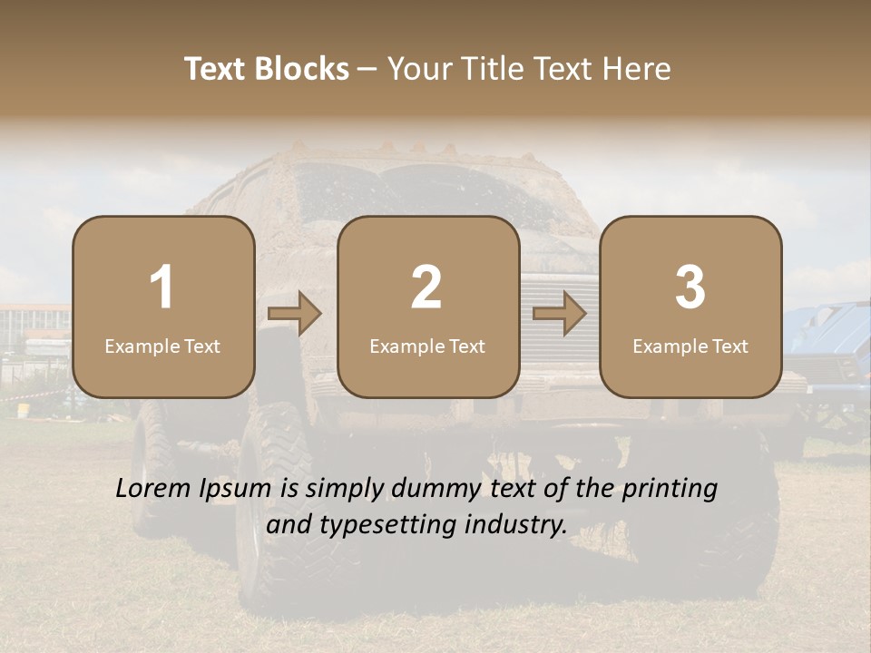 Off-Roading Monster Truck On Show Autoexotic PowerPoint Template